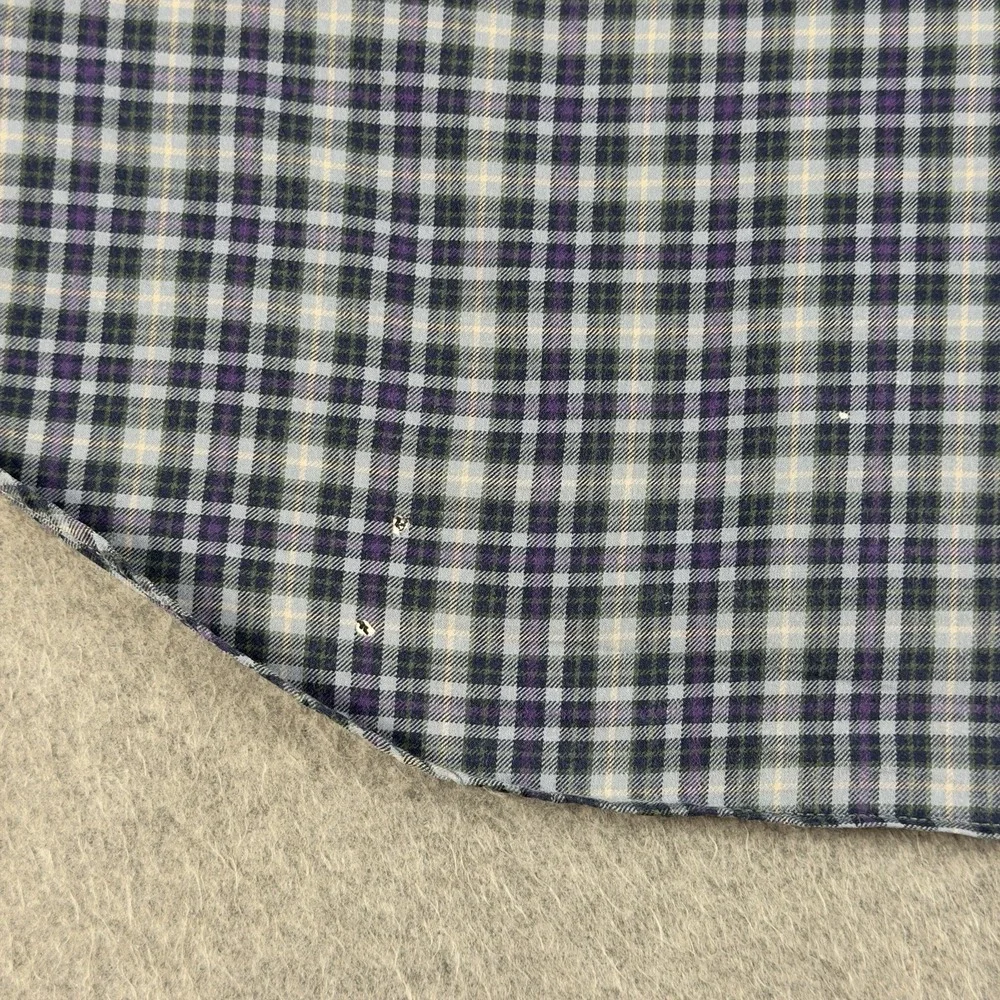 Polo Ralph Lauren Classic Fit Plaid Button Down Shirt Purple Blue LG Cotton NOTE